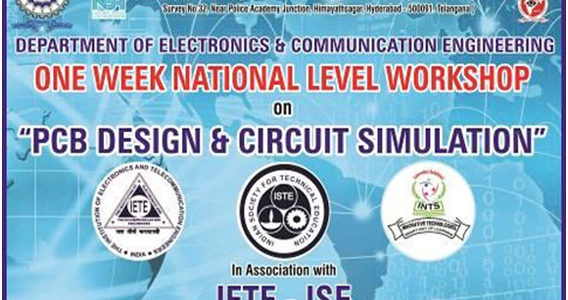 One week National Level workshop on ” PCB DESIGN & CIRCUIT SIMULATION