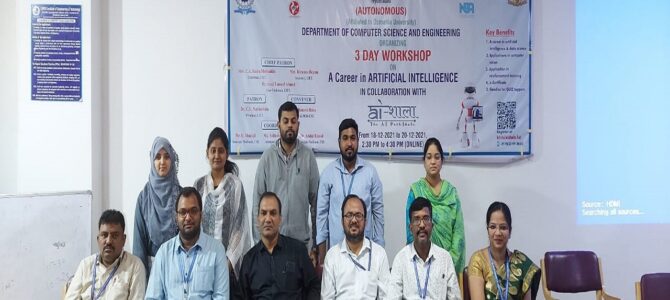 A 3-Day Workshop  on A Career In Artificial Intelligence