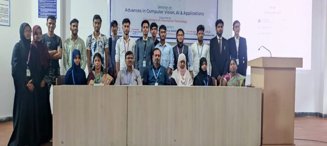 Seminar on Advances in CV, AI & Applications