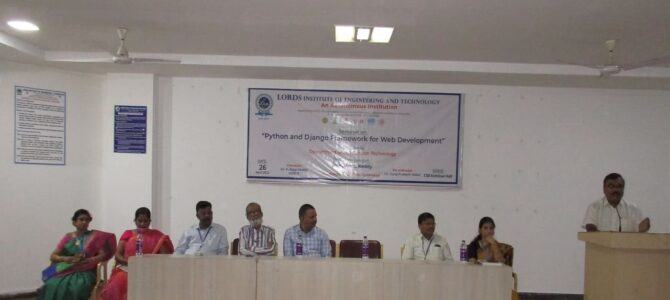 Seminar on Python and Django framework for Web Development
