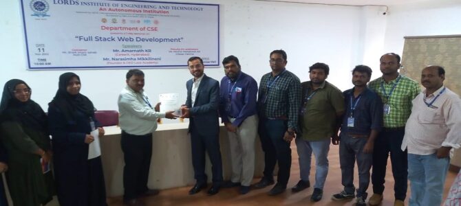 Seminar on Full Stack Web Development